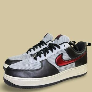 Nike Air Force 1 Low Mesh Black Gray Red Men's 12 Retro 2007